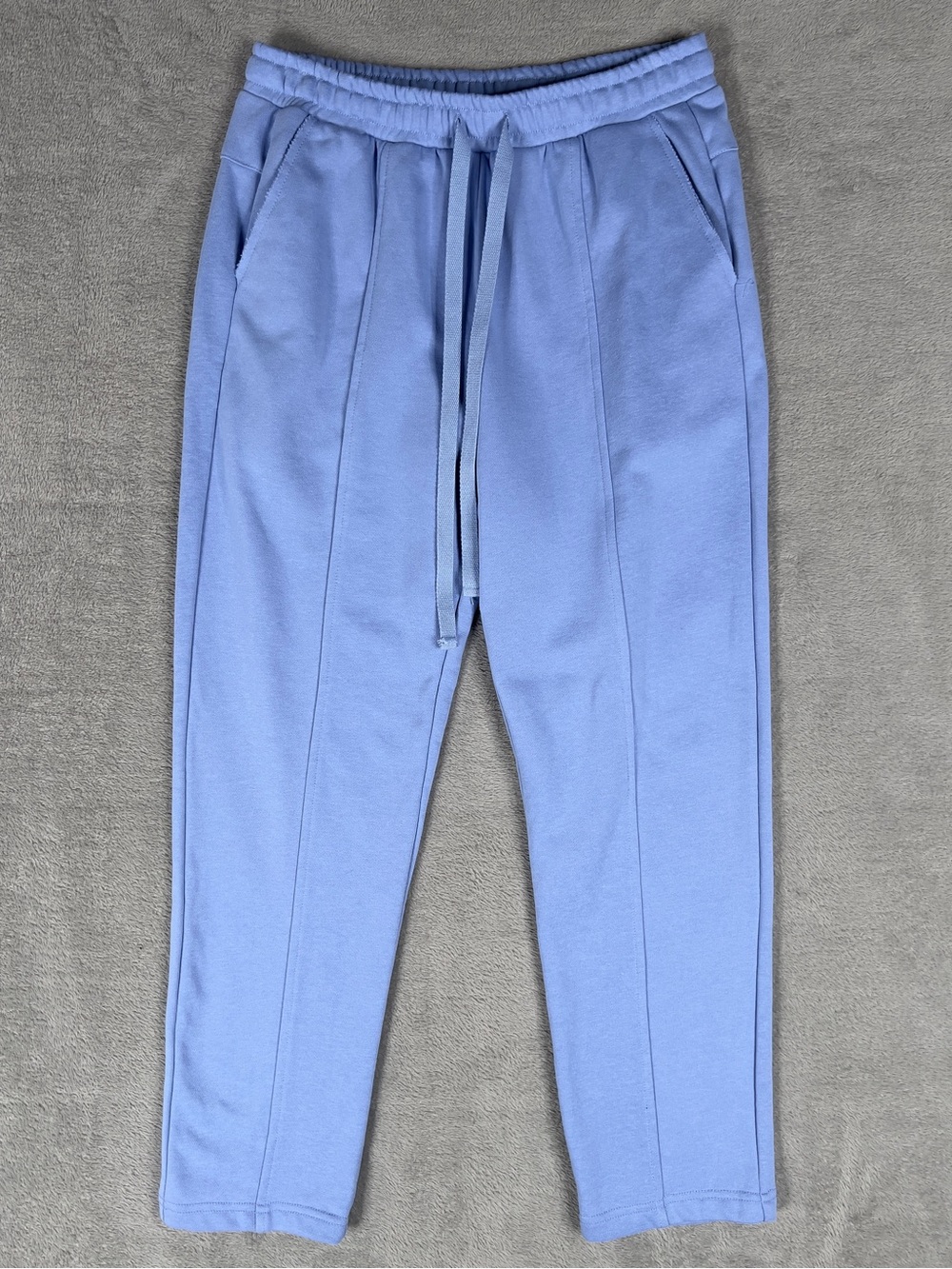 Mersea Pleated Front Sweatpants Womens Small Lounge Pant Periwinkle Blue Pockets